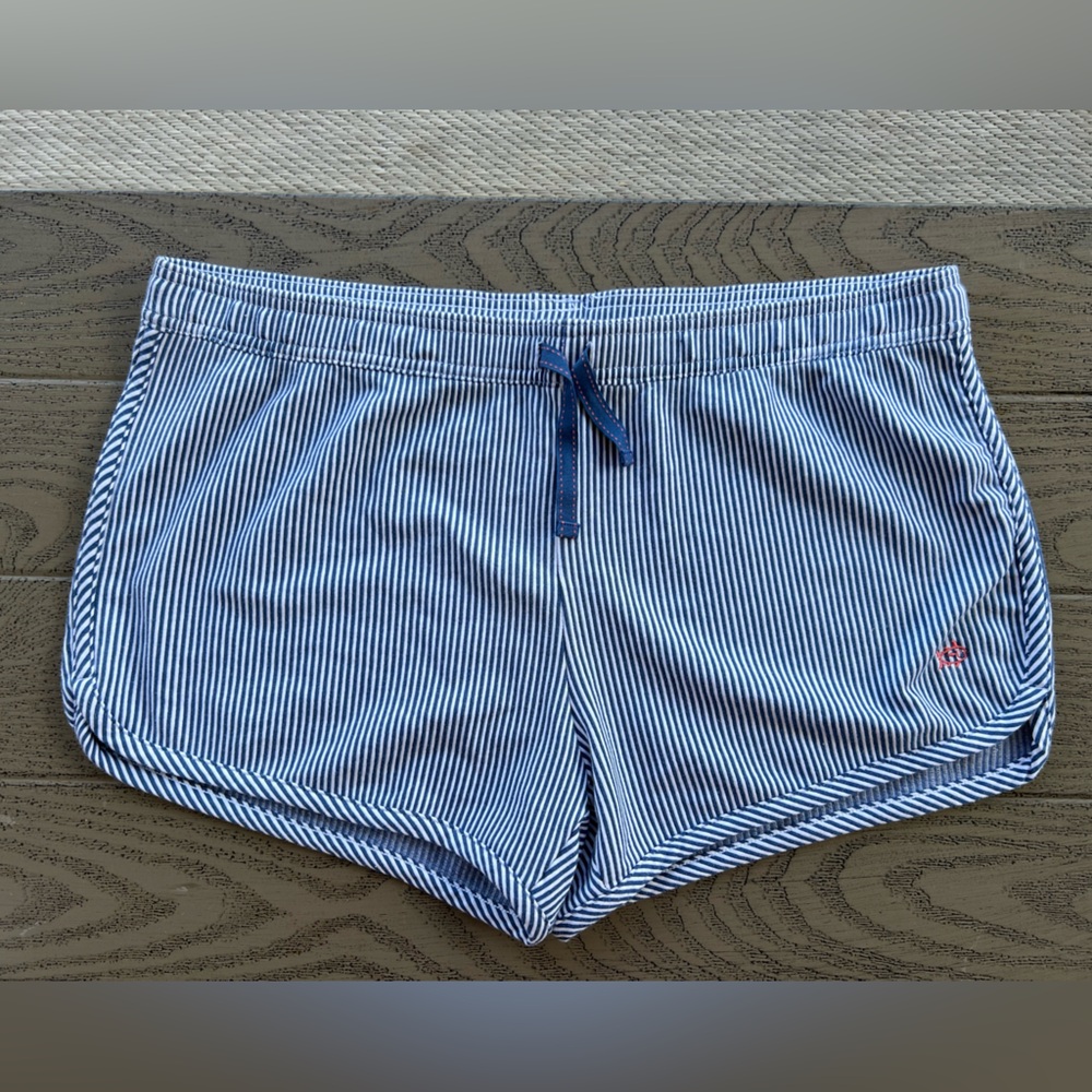 NWT: Southern Tide: Women's Blue Stripe Lounge Shorts: Size XL - Picture 1 of 8